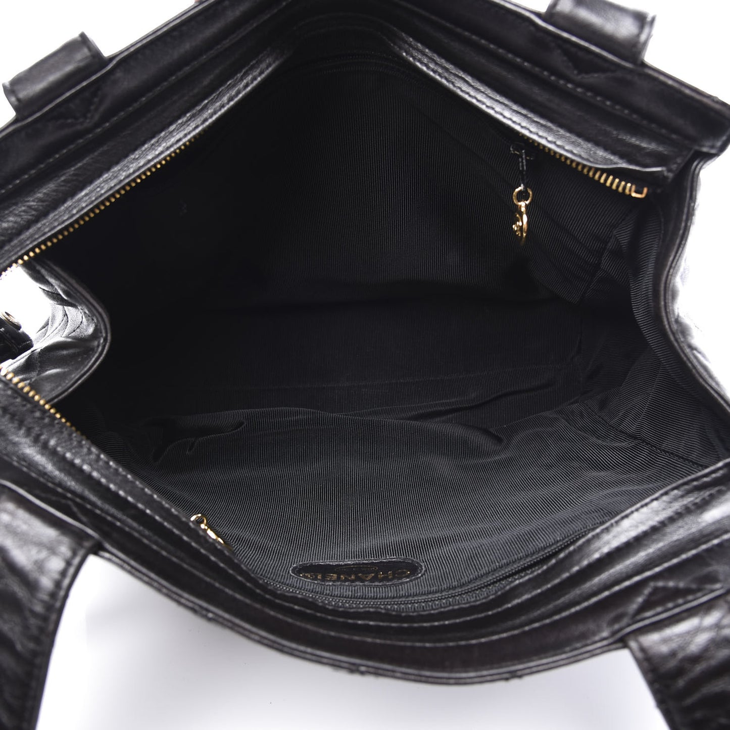 Lambskin Quilted CC Shoulder Bag Black