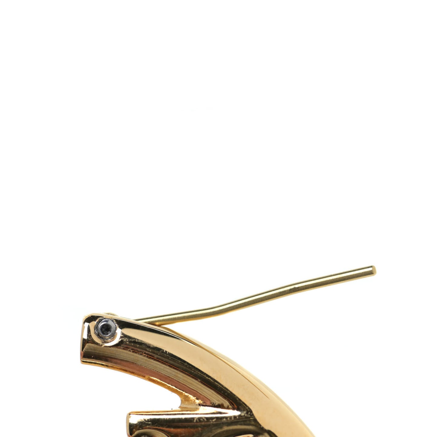 Metal Louise Hoop Earrings Gold