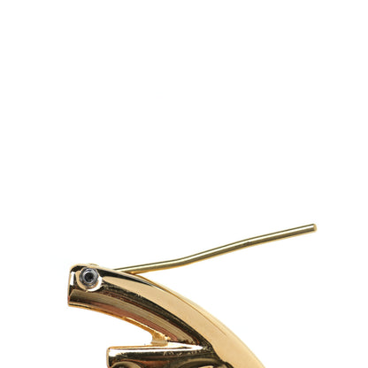 Louis Vuitton Metal Louise Hoop Earrings Gold 4 of 7