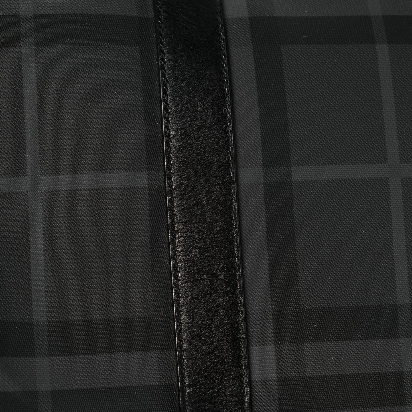 Nylon Smoked Check Duffle Bag Black