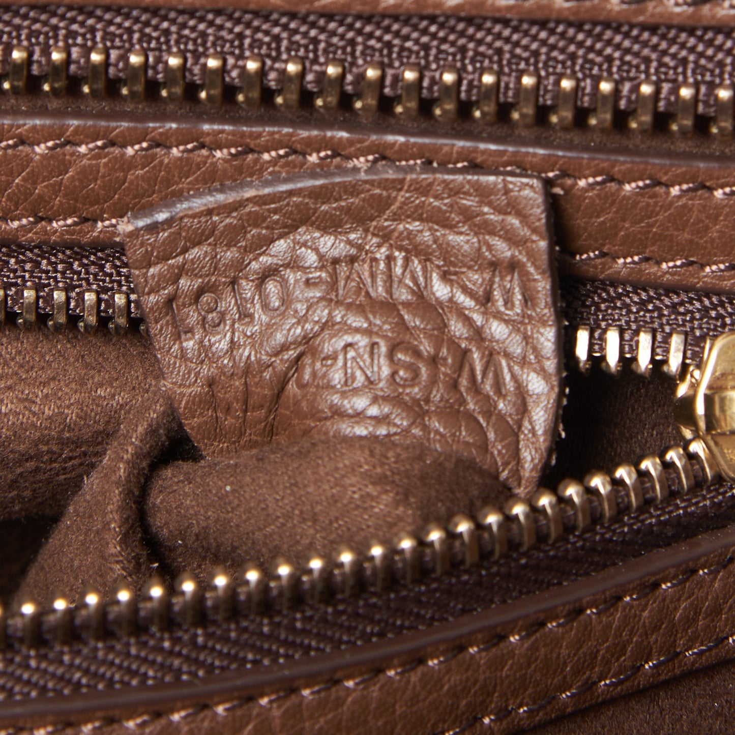 Pebbled Calfskin Micro Luggage Chocolate