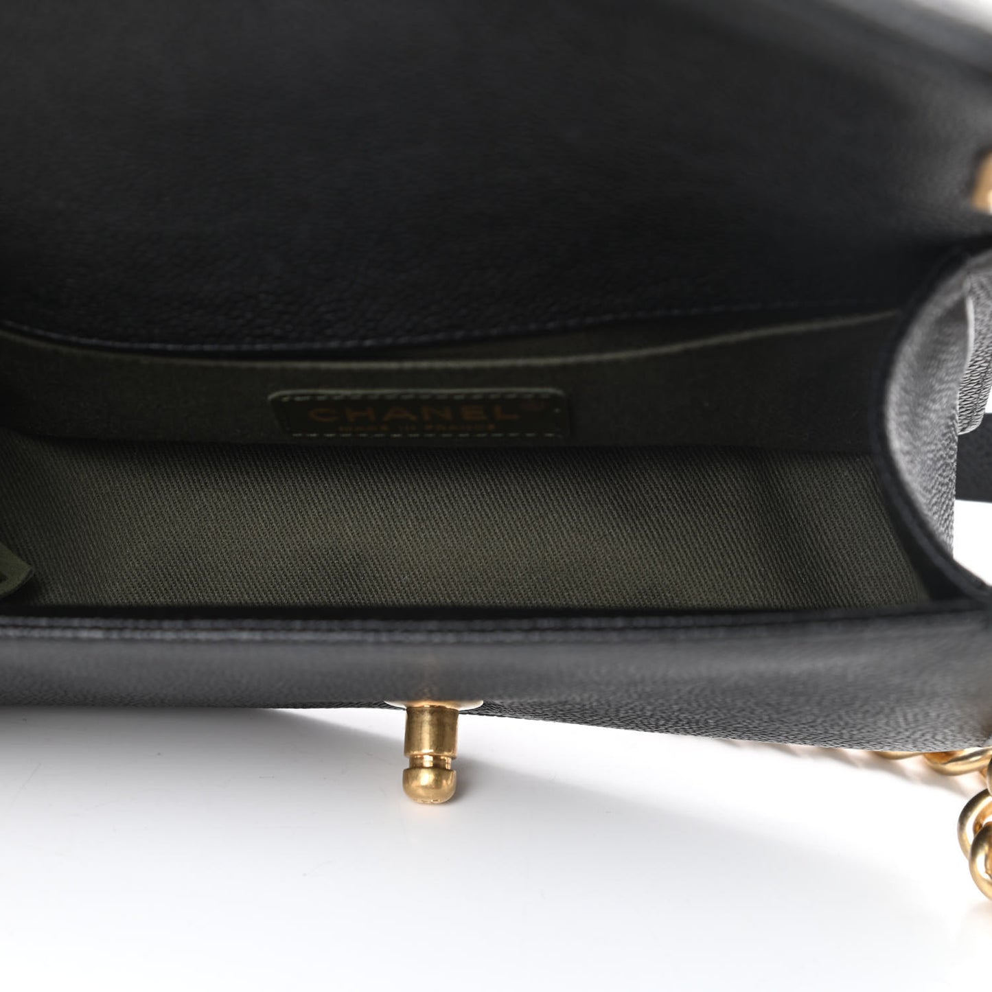 Caviar Quilted Small Boy Flap Black