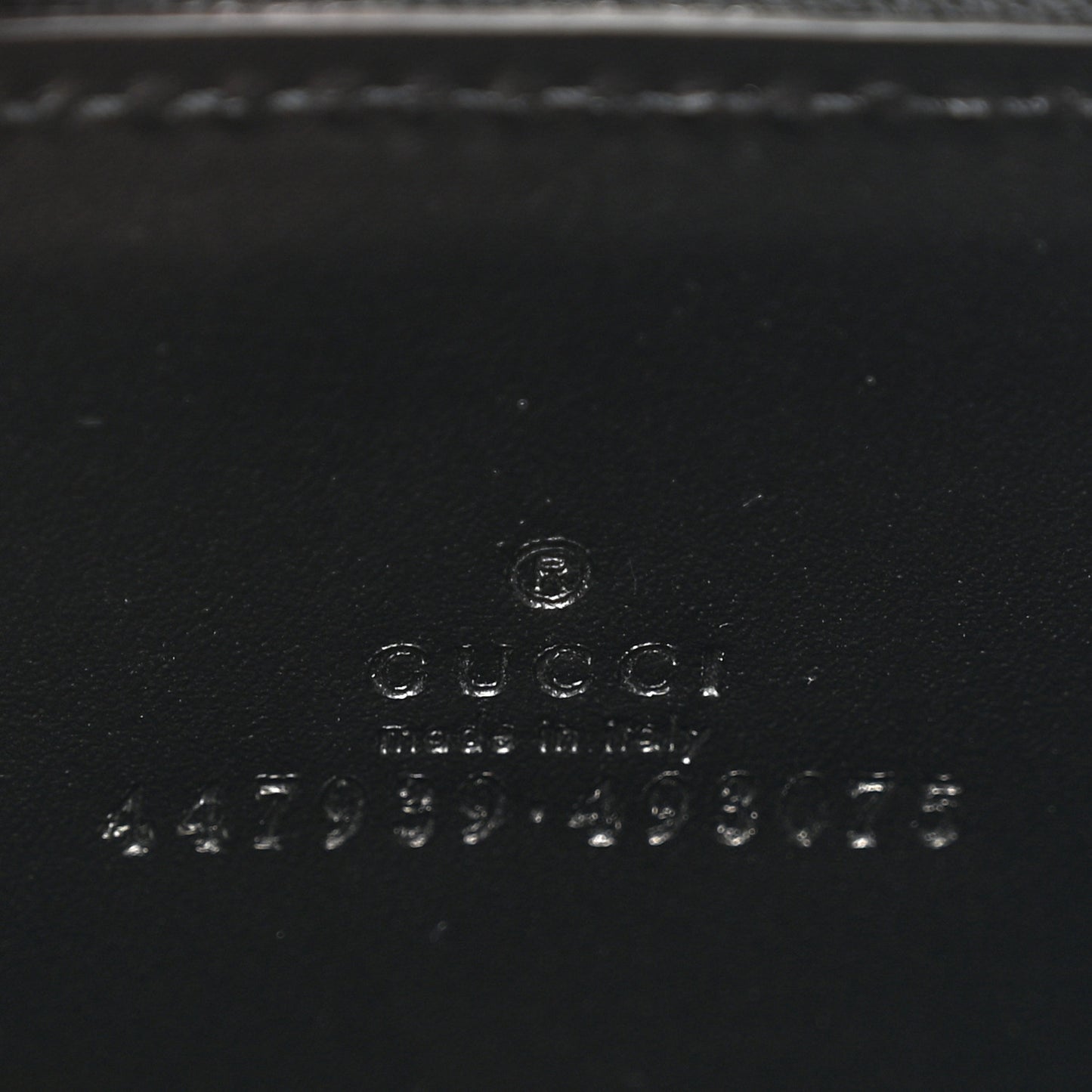 Guccissima Zip Around Card Case Black