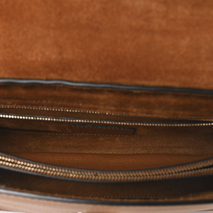 Valentino Garavani Pebbled Calfskin Medium Rockstud Top Handle Shoulder Bag Cognac 5 of 9