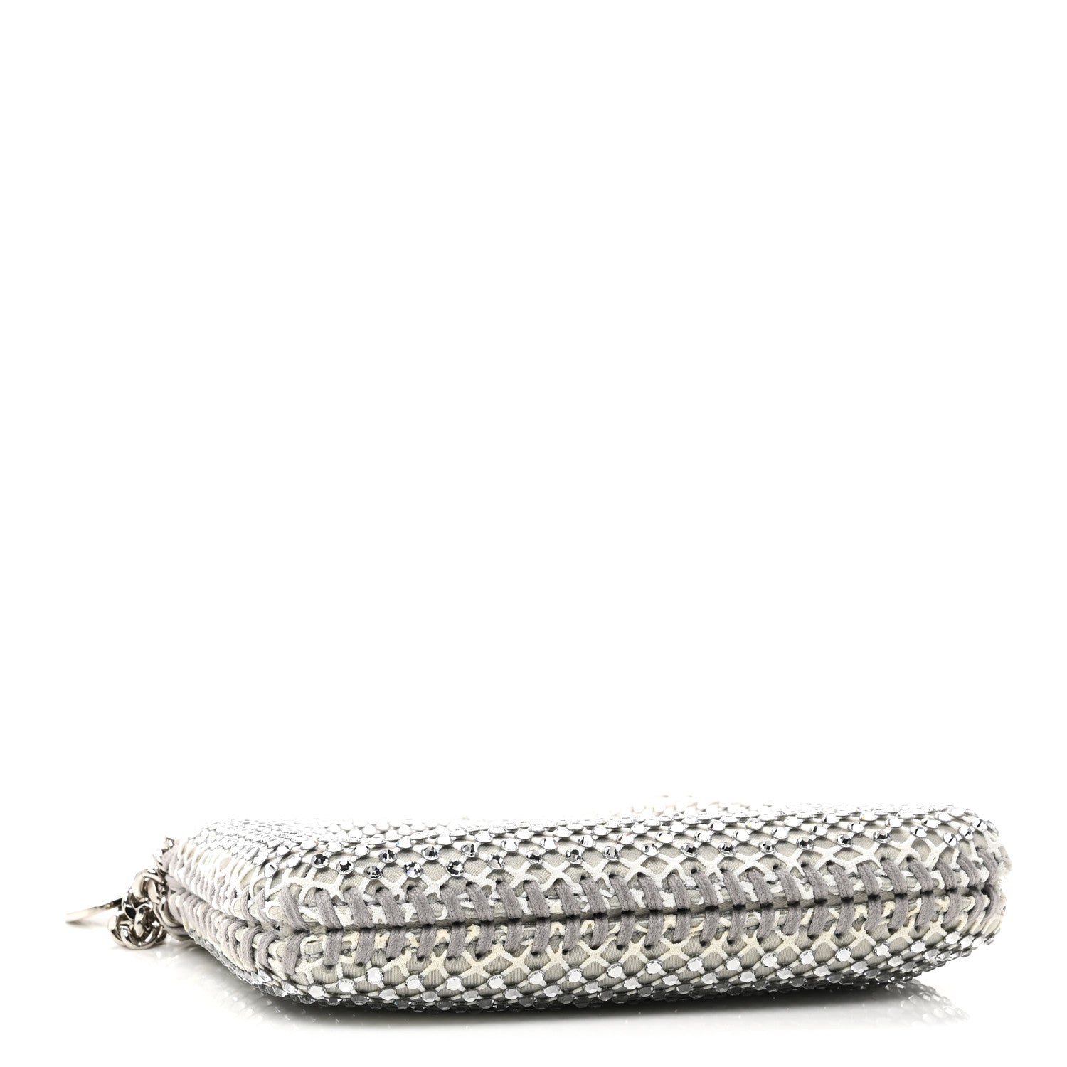 Stella McCartney Crystal Mesh Tiny Falabella Crossbody Bag Oyster 4 of 9