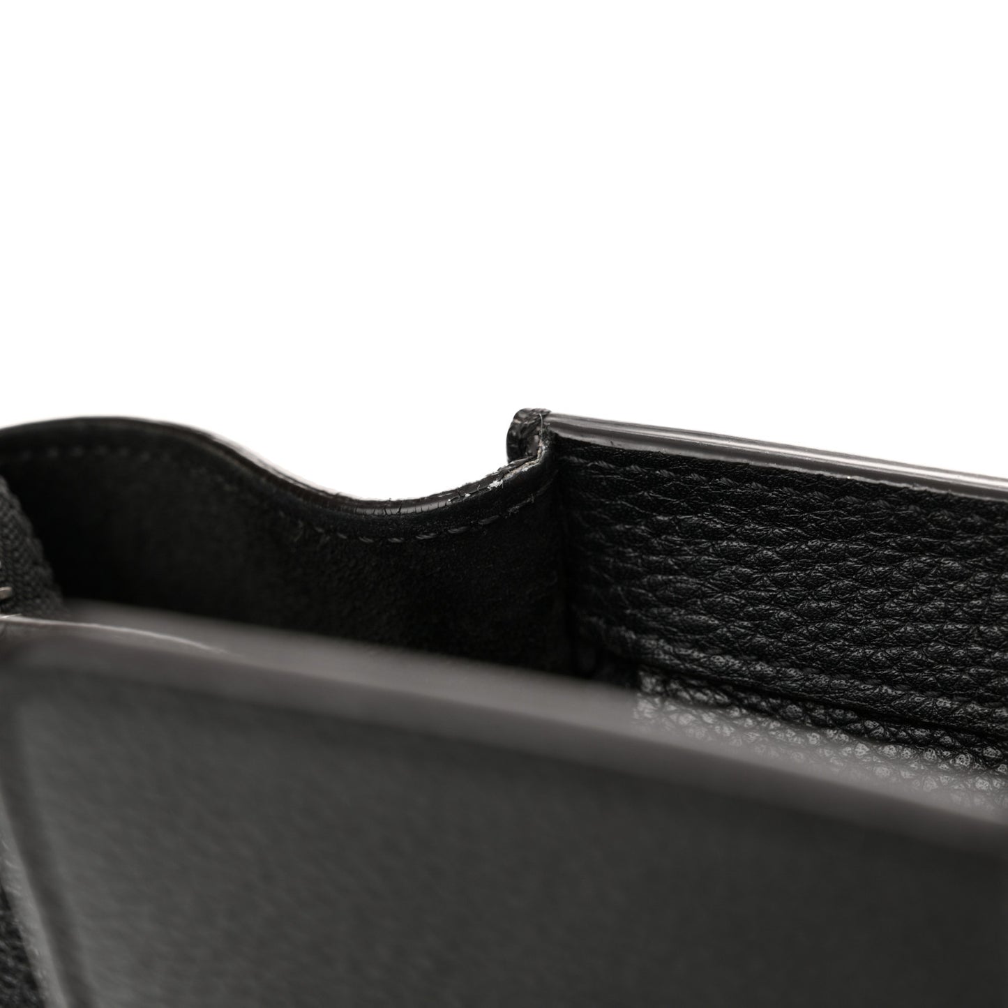 Drummed Calfskin Micro Luggage Black