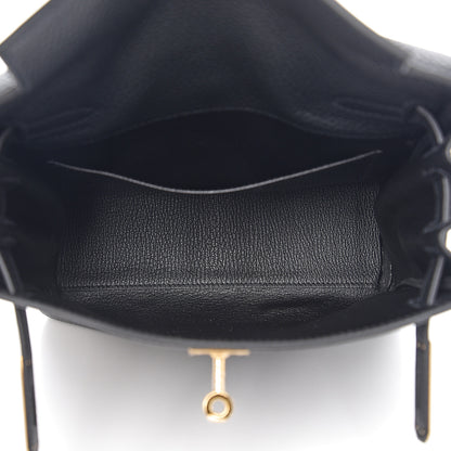 Hermes Taurillon Clemence Kelly Ado Backpack Black 4 of 9