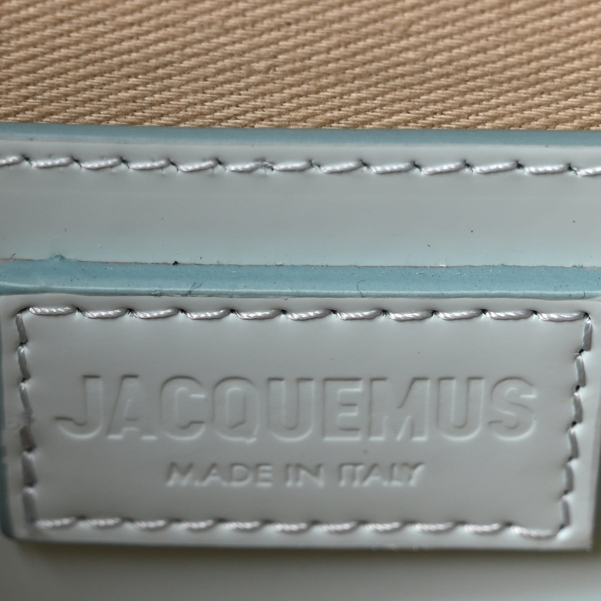 Glazed Calfskin Le Grand Bambino Light Blue
