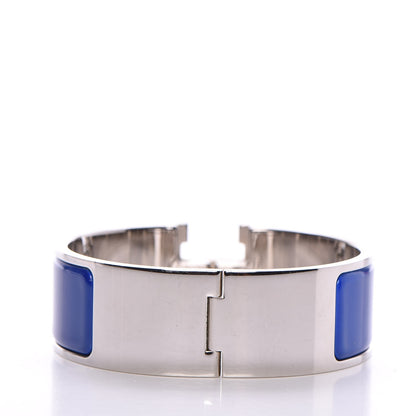 Hermes Enamel Wide Clic Clac H Bracelet PM Bleu Royal 3 of 5