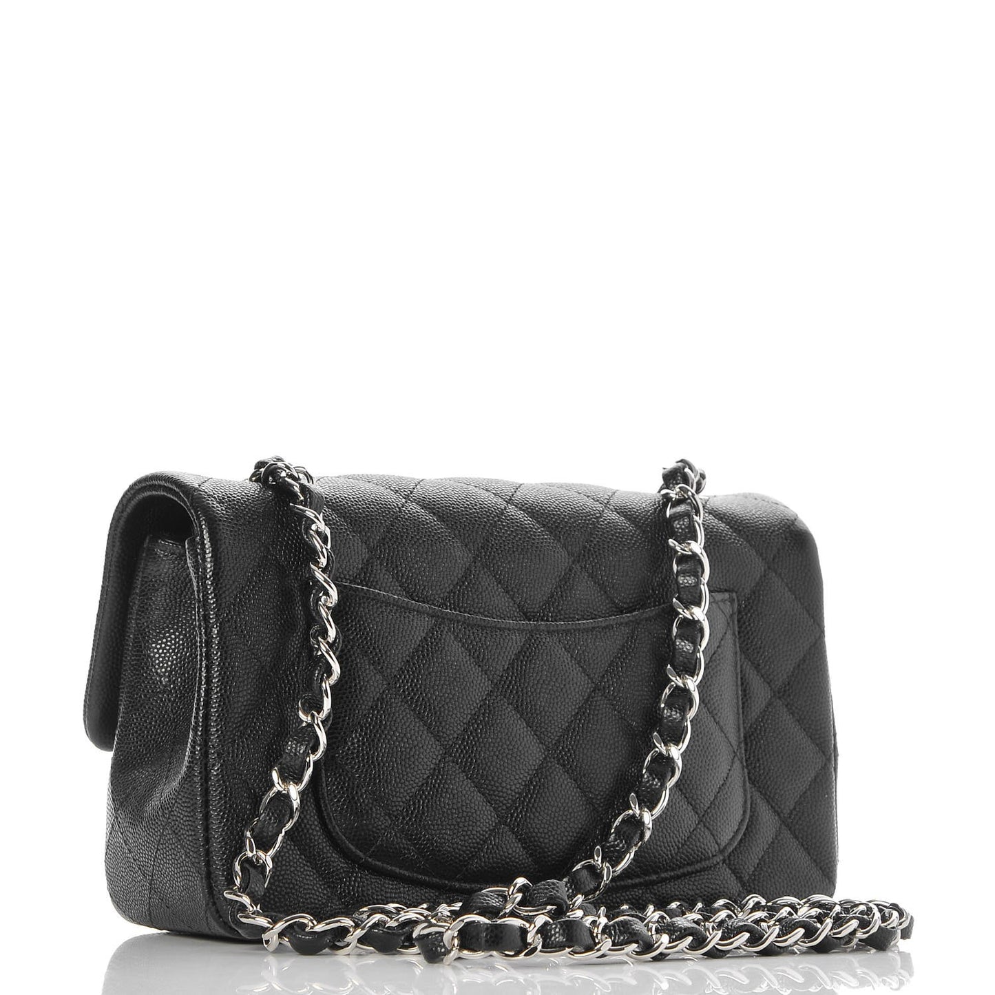 Caviar Quilted Mini Rectangular Flap Black