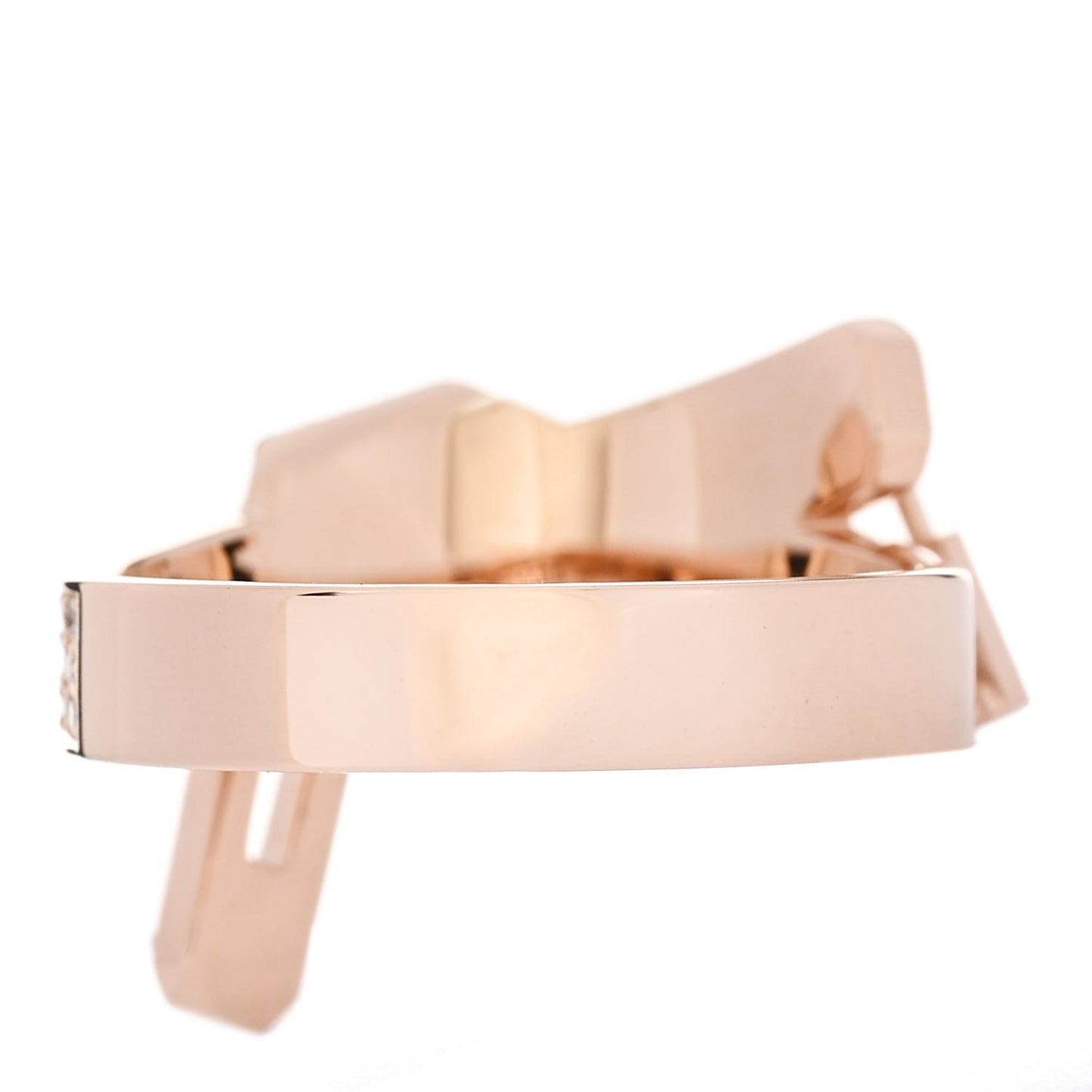 18K Rose Gold Diamond Kelly Gavroche Ring 51 5.75