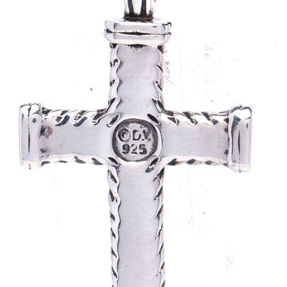 David Yurman Sterling Silver Mens Chevron Cross Pendant 4 of 4