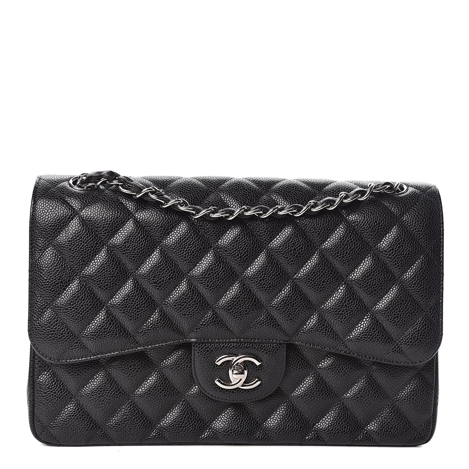 Chanel Caviar Quilted Jumbo Double Flap Black 1 of 10
