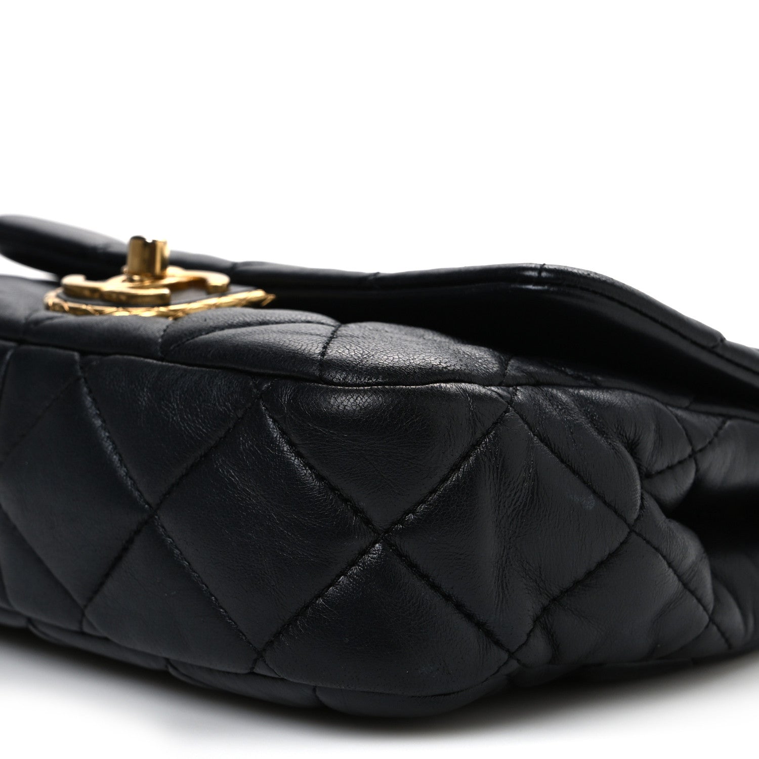 Chanel Lambskin Quilted Mini Flap Black 10 of 12
