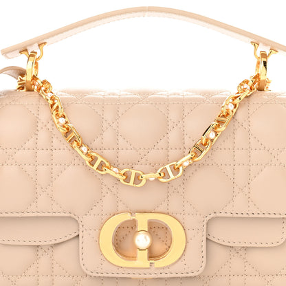 Christian Dior Lambskin Cannage Small Jolie Top Handle Bag Powder Beige 8 of 10