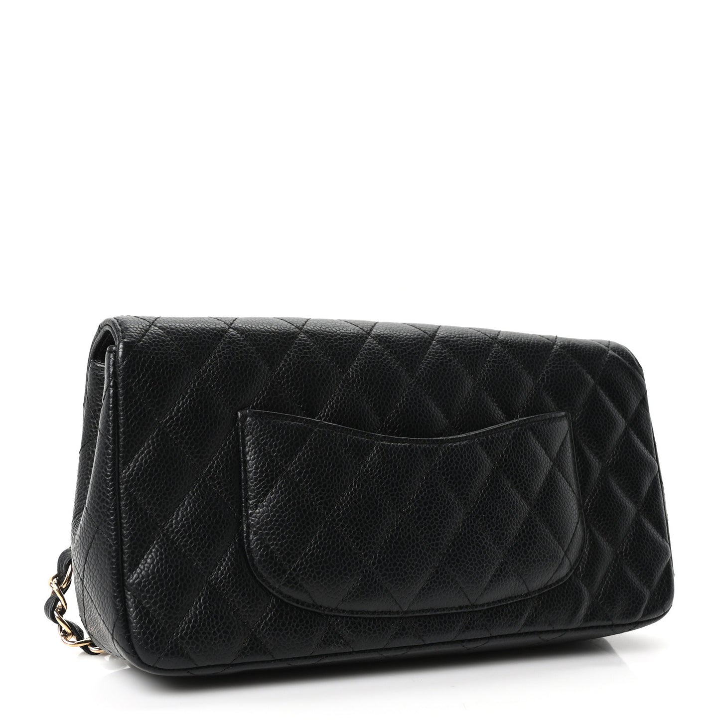Caviar Quilted East West Flap Black Black