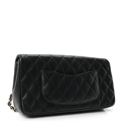 Chanel Caviar Quilted East West Flap Black Black 3 of 10