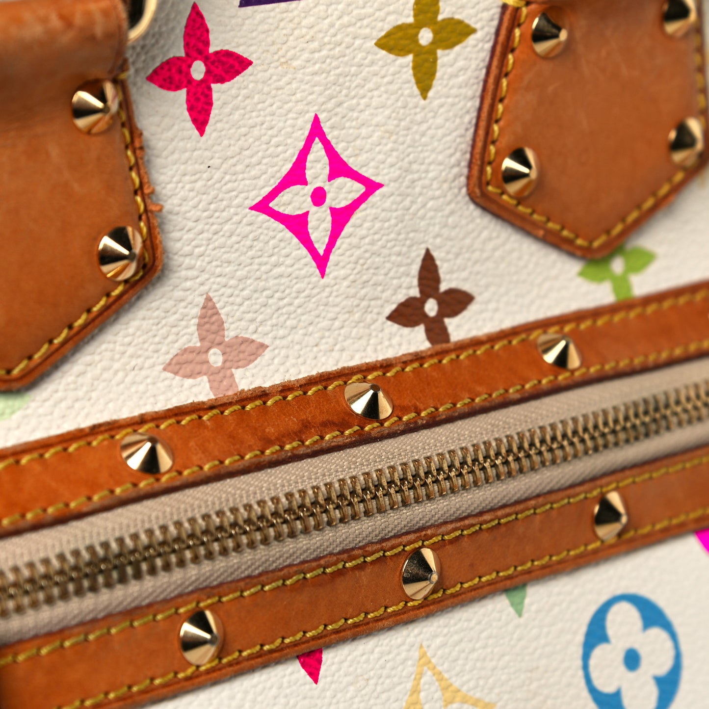 Monogram Multicolor Alma PM White