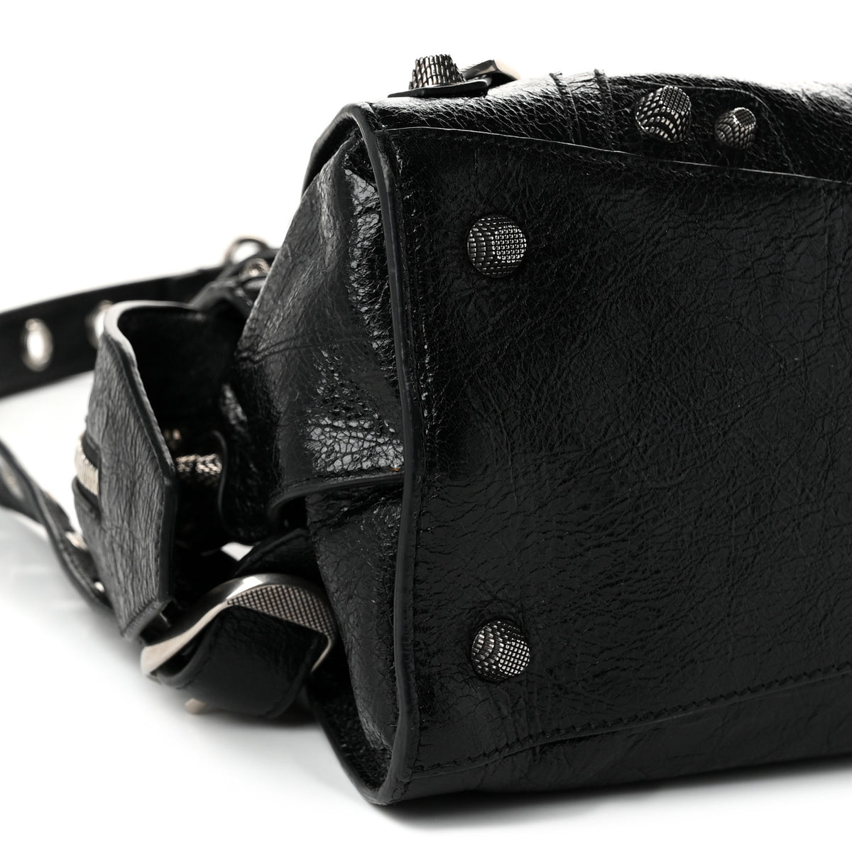 Agneau Arena Small Neo Cagole City Handbag Black