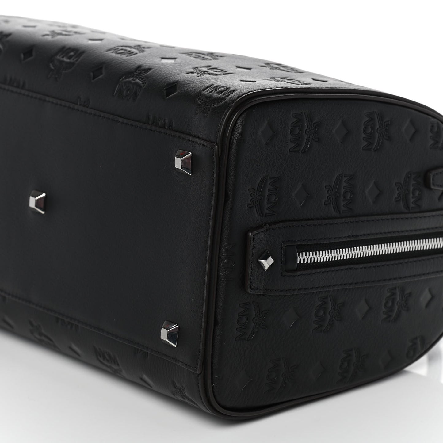 Calfskin Ottomar Monogram Essential Boston Bag Black
