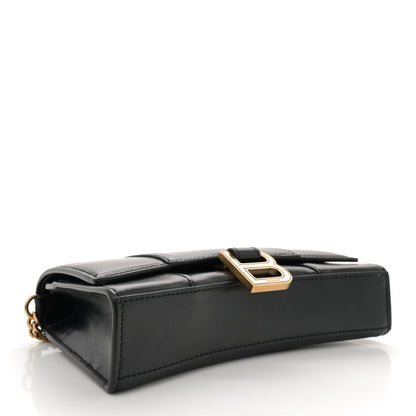 Balenciaga Shiny Box Calfskin Hourglass Chain Bag Black 4 of 11