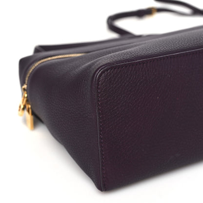 Loro Piana Grained Calfskin L19 Extra Pocket Pouch Plum 9 of 11