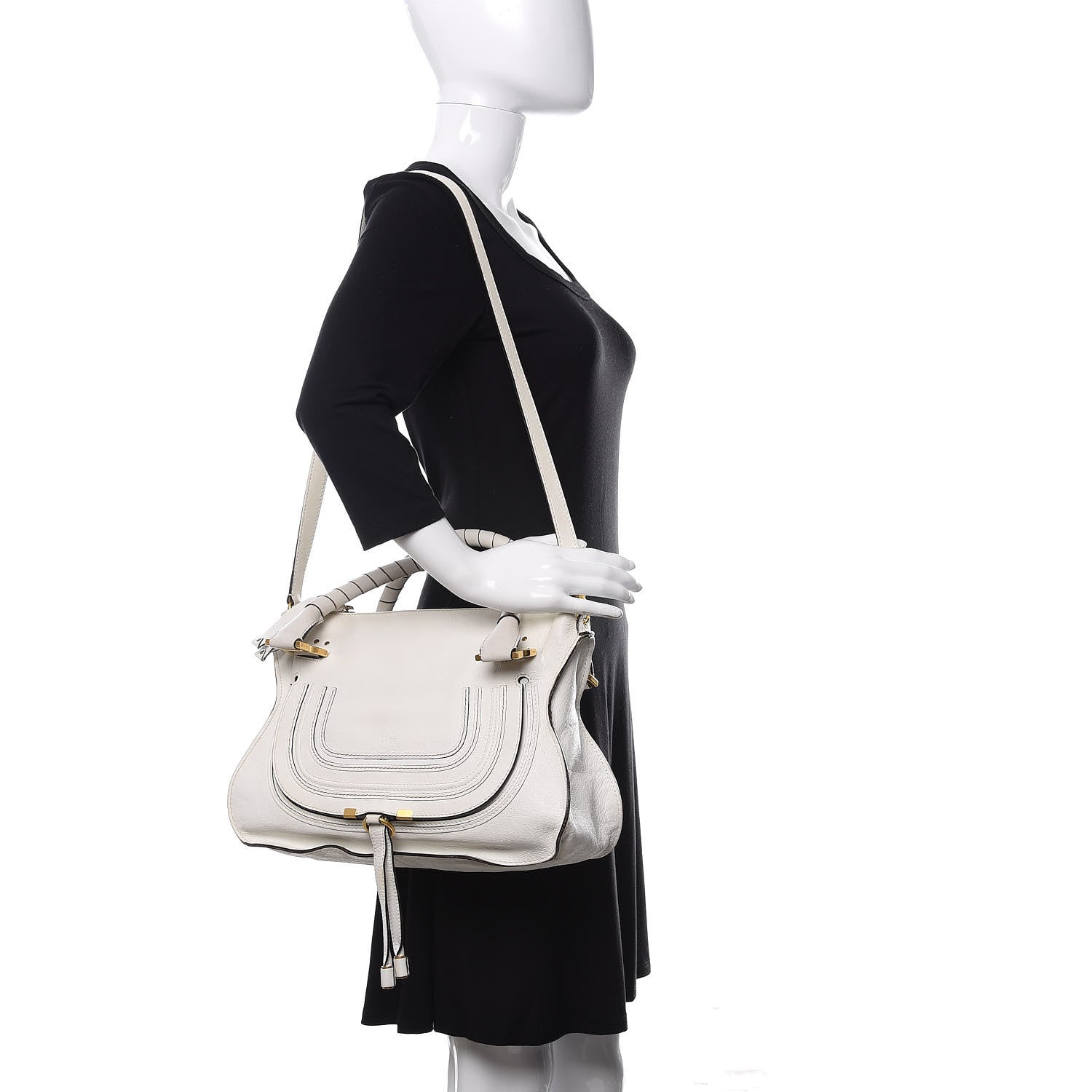Chloe Calfskin Medium Marcie Satchel Dove 2 of 18