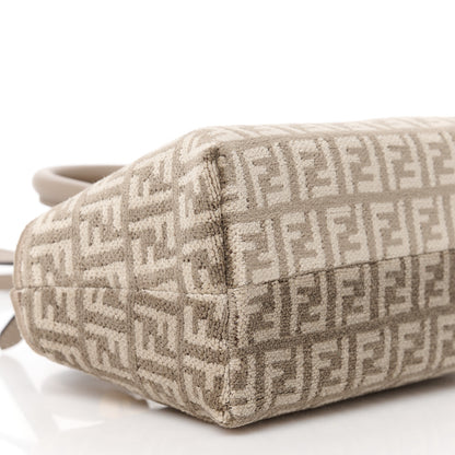 Fendi Chenille Vitello Micro FF Mini By The Way Top Handle Boston Bag Tortora Nuvola 9 of 10