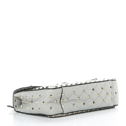 Valentino Garavani Nappa Medium Rockstud Spike Shoulder Bag Opal Grey 4 of 11
