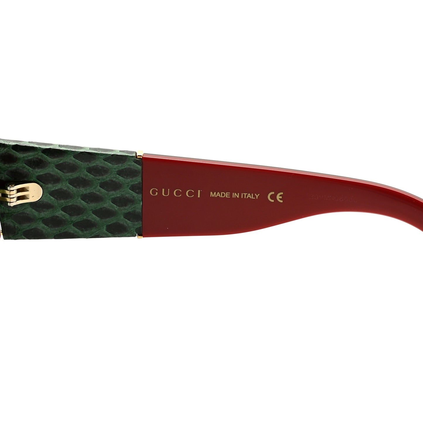 Snakeskin Acetate Square Sunglasses GG0484S Light Blue Black