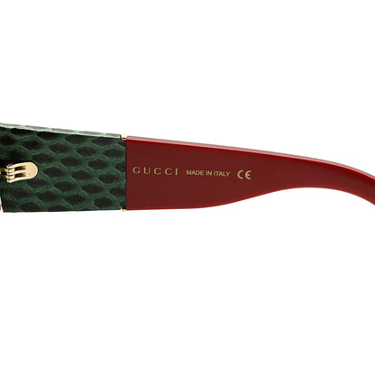 Gucci Snakeskin Acetate Square Sunglasses GG0484S Light Blue Black 4 of 8