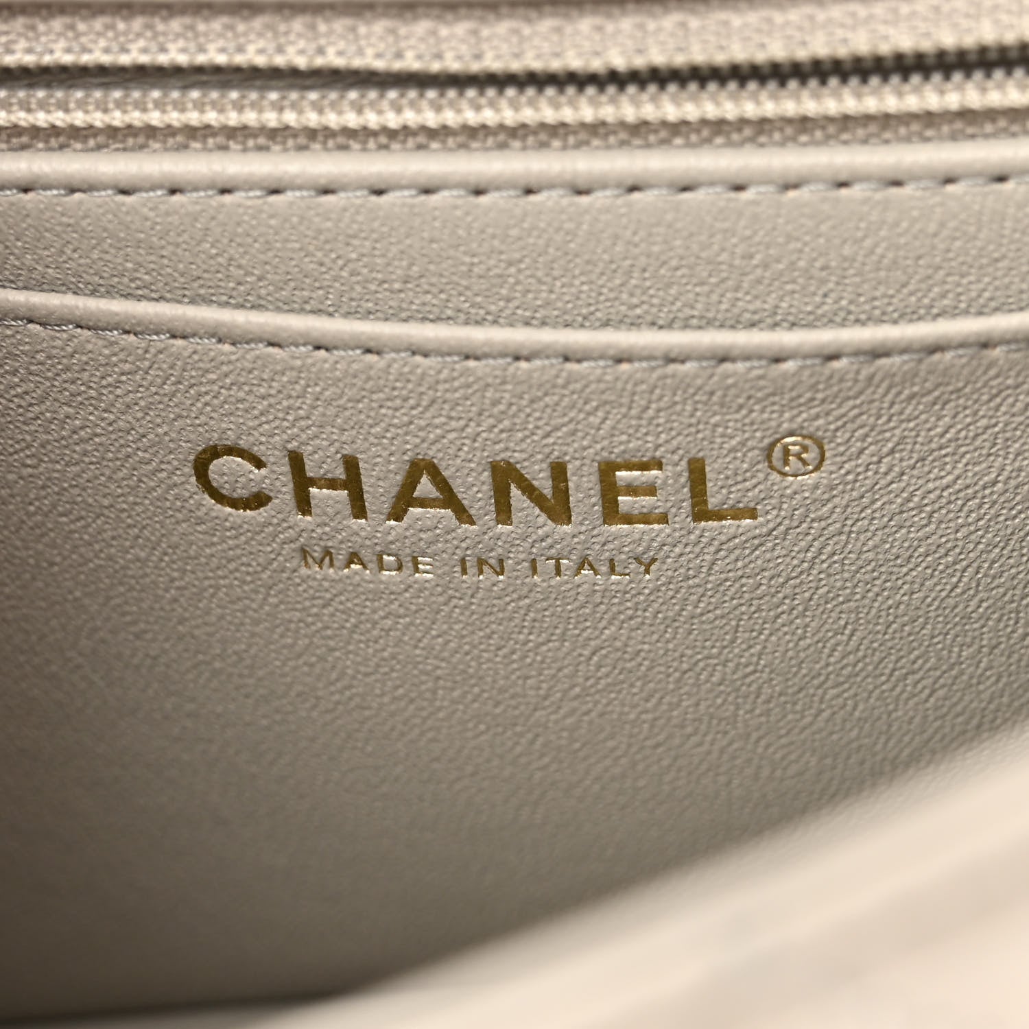 Chanel Lambskin Quilted Mini Rectangular Flap Grey 6 of 10