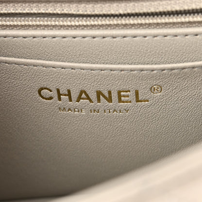 Chanel Lambskin Quilted Mini Rectangular Flap Grey 6 of 10