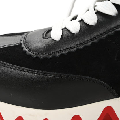 Christian Louboutin Calfskin Suede Patent Womens Loubishark Sneakers 39.5 Black Loubi 10 of 10