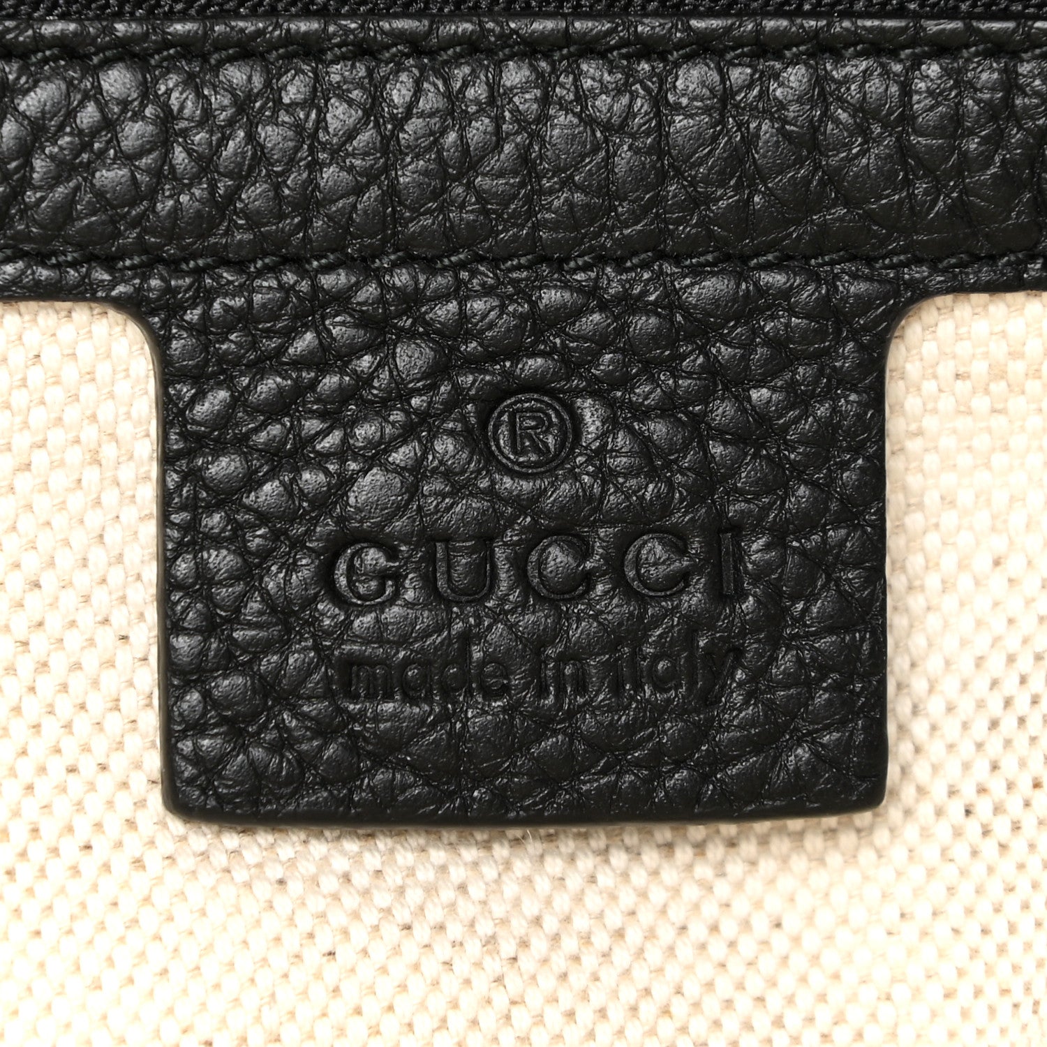 Gucci Grained Calfskin Logo Half Moon Hobo Black 6 of 14