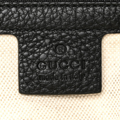 Gucci Grained Calfskin Logo Half Moon Hobo Black 6 of 14
