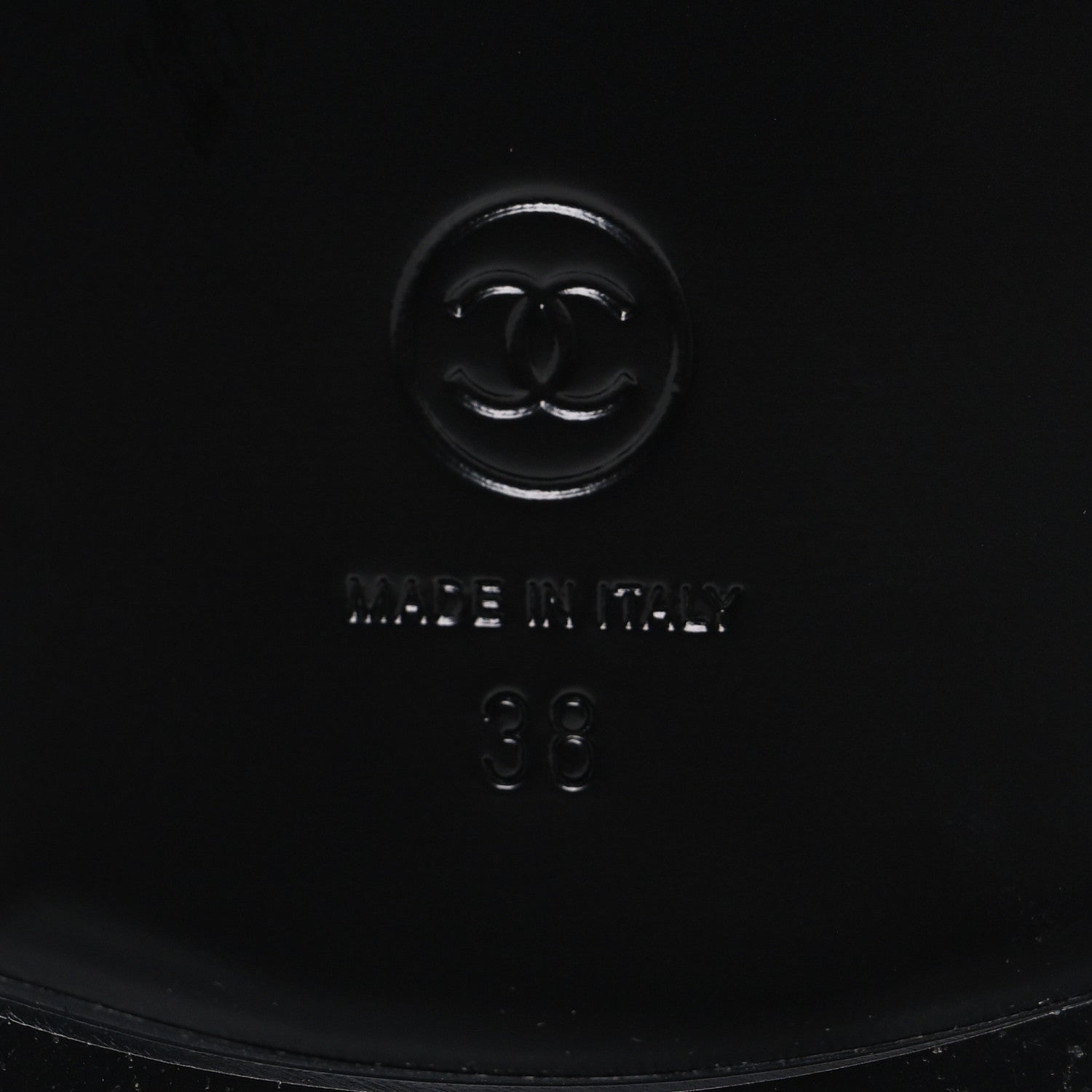 Chanel Lambskin CC Mocassin Loafers 38 Black 8 of 11