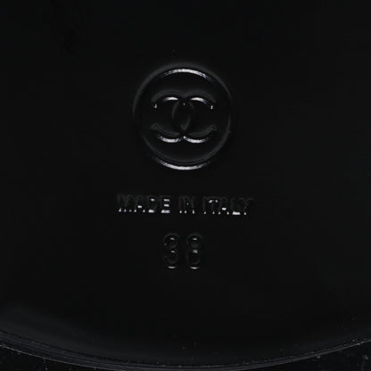 Chanel Lambskin CC Mocassin Loafers 38 Black 8 of 11