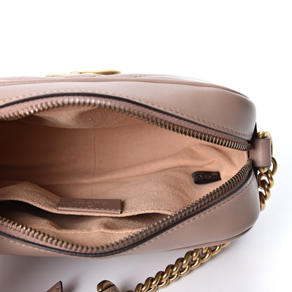 Gucci Calfskin Matelasse Mini GG Marmont Chain Shoulder Bag Porcelain Rose 4 of 9