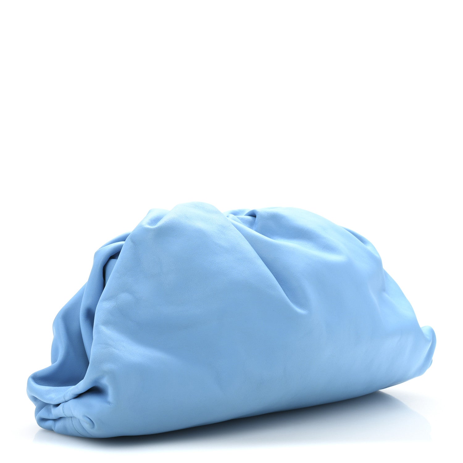 Bottega Veneta Smooth Butter Calf The Pouch Oversized Clutch Sky Blue 3 of 13