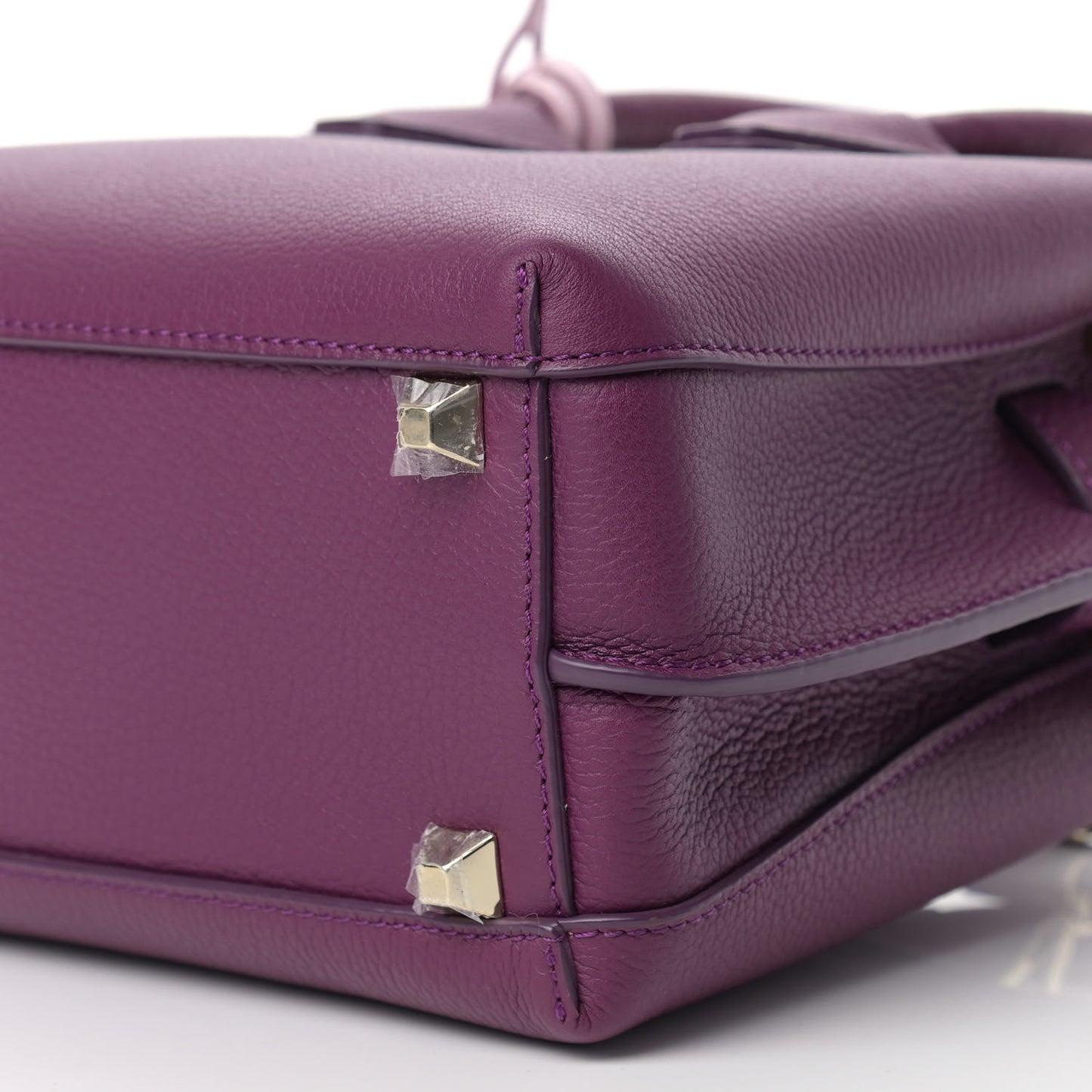 Grained Calfskin Mini Milla Tote Purple