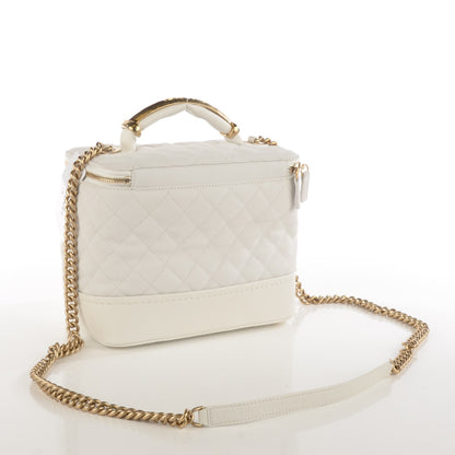 Chanel Iridescent Grained Calfskin Globe Trotter Vanity Case White 3 of 6