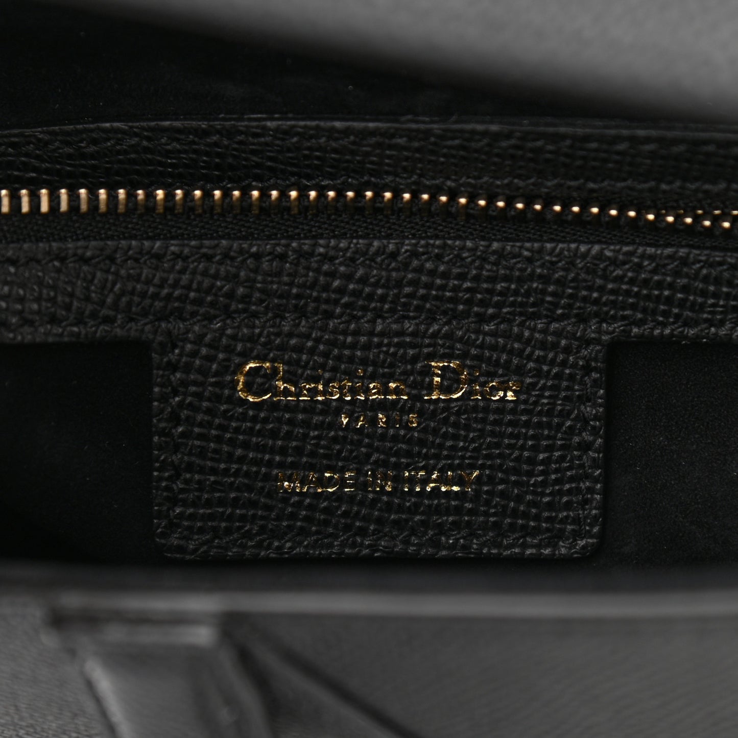 Grained Calfskin Mini Saddle Bag With Strap Black