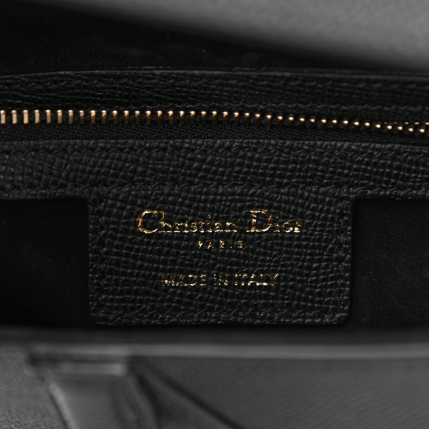 Christian Dior Grained Calfskin Mini Saddle Bag With Strap Black 6 of 10