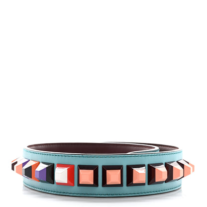 Fendi Vitello Dolce Plexiglass Bi-Color Studded Strap You Lagun Bordeaux Multicolor 2 of 6