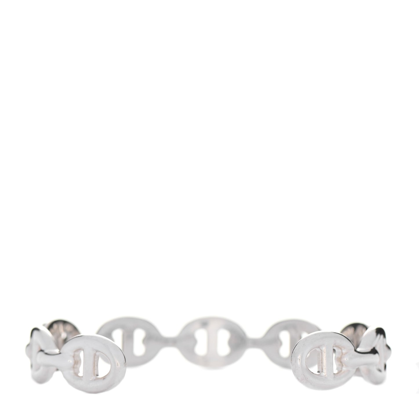 Sterling Silver MM Chaine d'Ancre Enchainee Cuff Bracelet SH