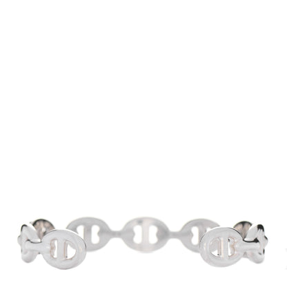 Hermes Sterling Silver MM Chaine d'Ancre Enchainee Cuff Bracelet SH 3 of 5