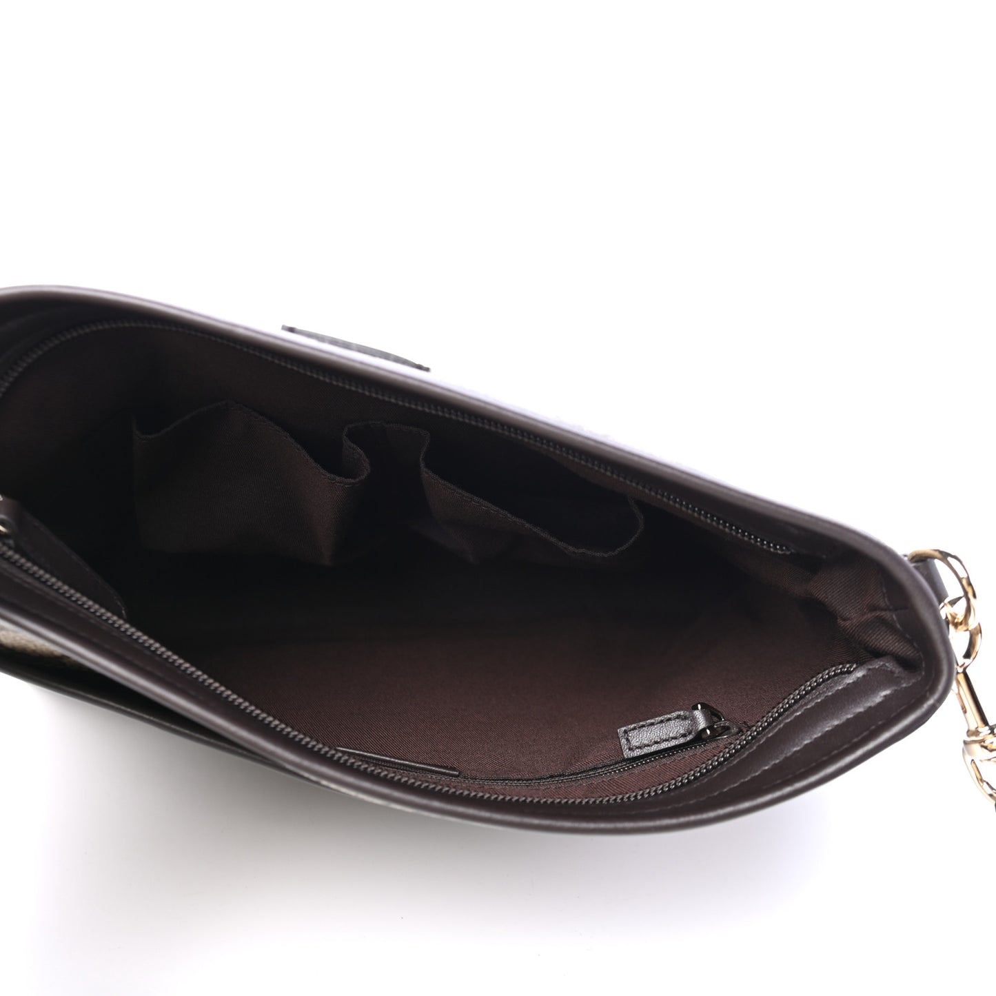 GG Plus Monogram Medium Flat Messenger Bag Dark Brown
