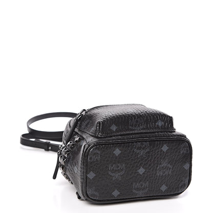 MCM Visetos Side Stud X-Mini Stark Bebe Boo Backpack Black 4 of 10