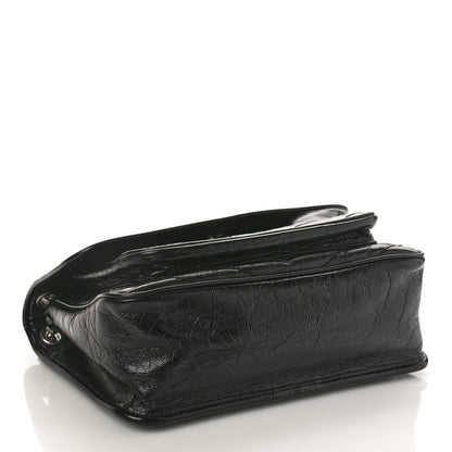 Saint Laurent Crinkled Calfskin Matelasse Monogram Medium Niki Chain Satchel Black 4 of 10